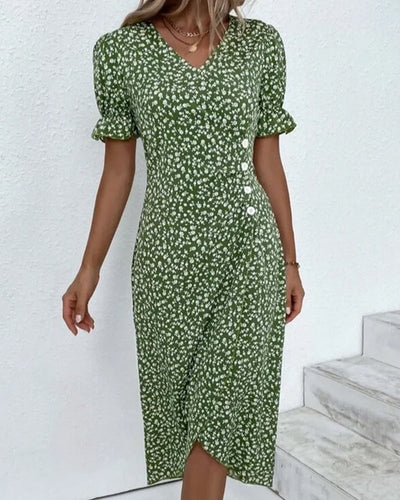 Ellaine | Floral Button-Front Dress