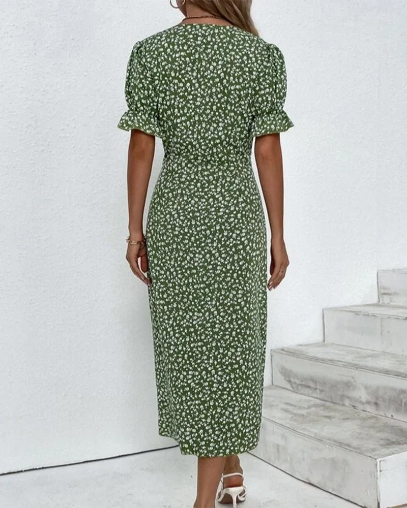 Ellaine | Floral Button-Front Dress