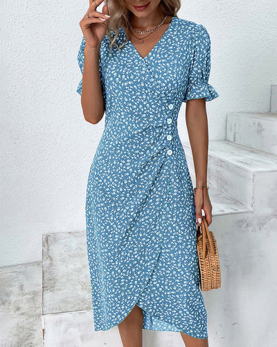 Ellaine | Floral Button-Front Dress