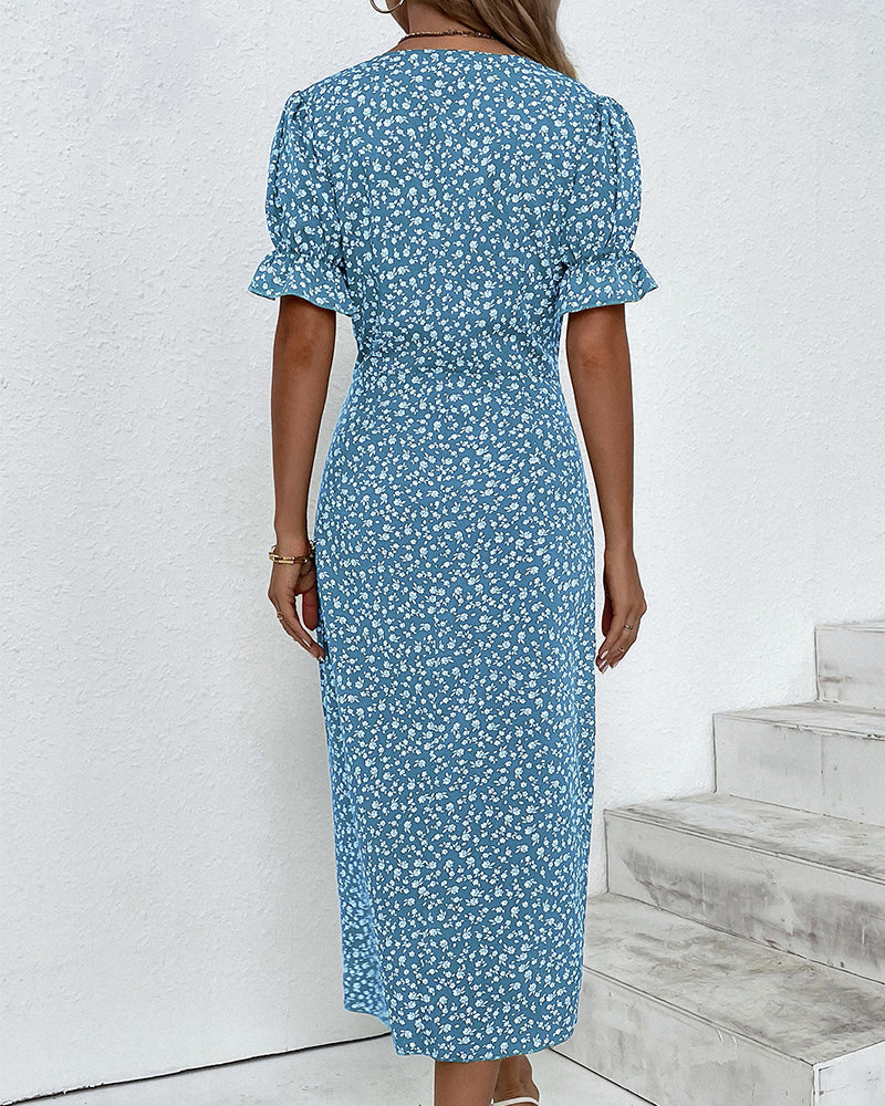 Ellaine | Floral Button-Front Dress