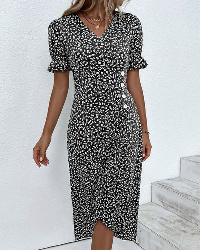 Ellaine | Floral Button-Front Dress