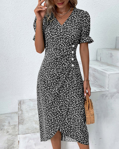 Ellaine | Floral Button-Front Dress
