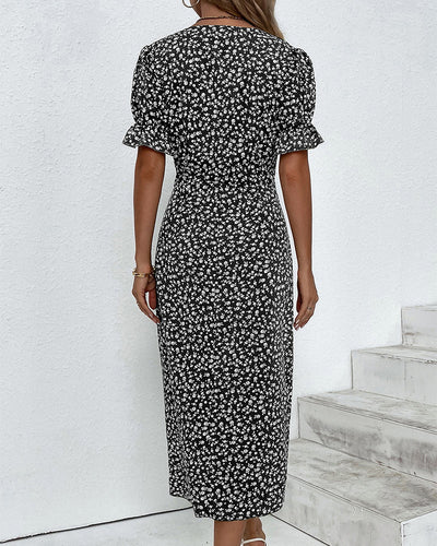 Ellaine | Floral Button-Front Dress