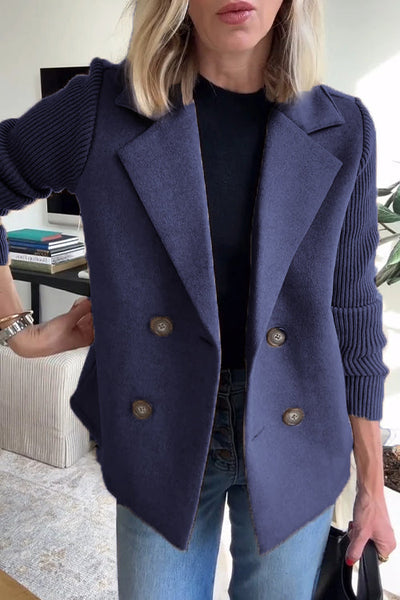 Sorelle™ | Elegant Knit-Sleeve Jacket