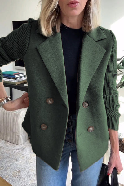 Sorelle™ | Elegant Knit-Sleeve Jacket