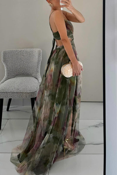 Elena | Elegant Long Dress with Floral Print