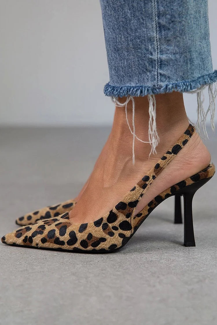 Maria | Pointed Toe Slingback Heels