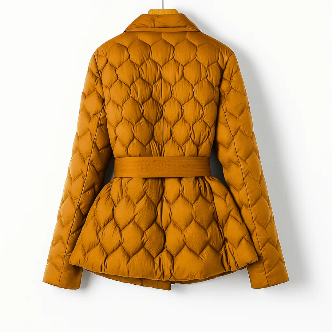 Sophia | Down Jacket with Waist Belt