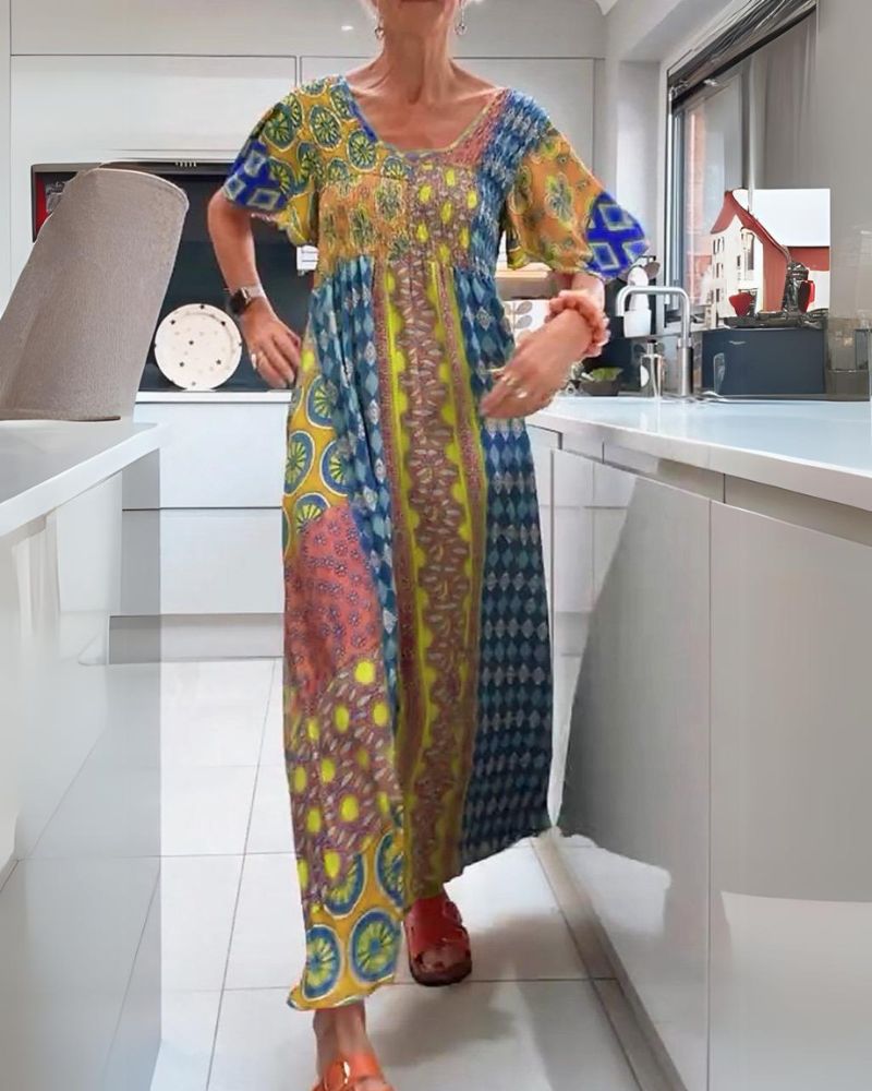 Delise | Bohemian Dress with Paisley Pattern