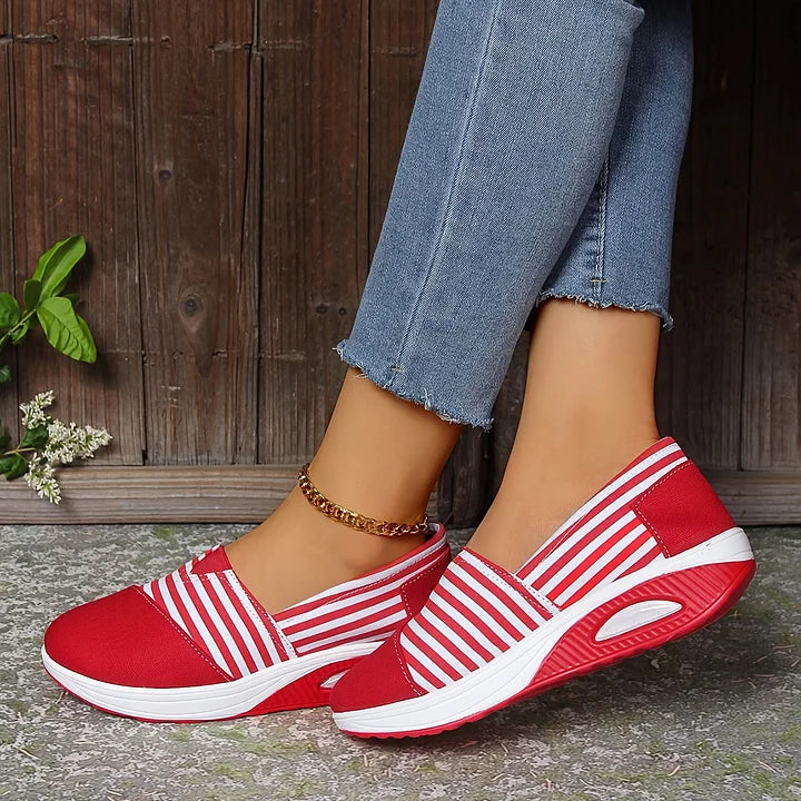 Tasha | Striped Slip-On Sneakers
