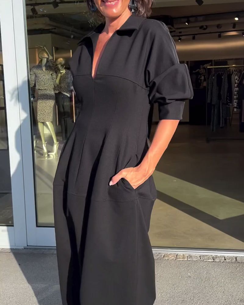 Élyane | Midi Dress with a Structured and Modern Style
