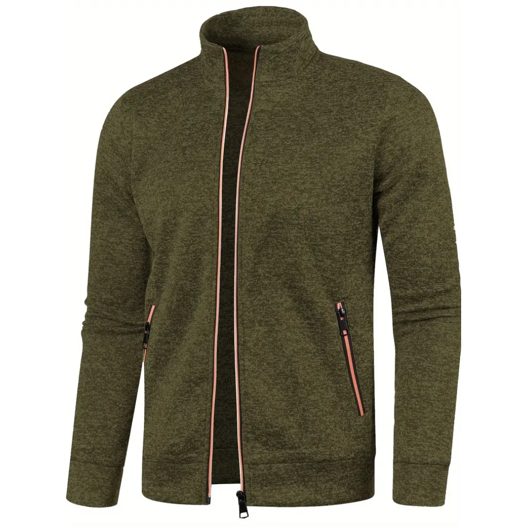 Kasper™ | Classic Knit Jacket with Zipper