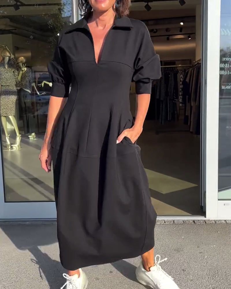 Élyane | Midi Dress with a Structured and Modern Style