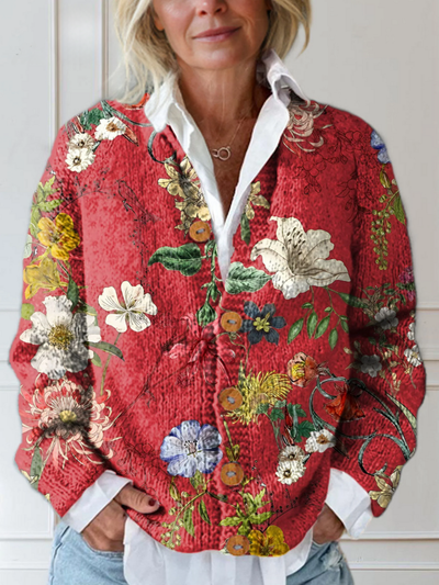 Claire | Vintage Floral Cardigan Sweater