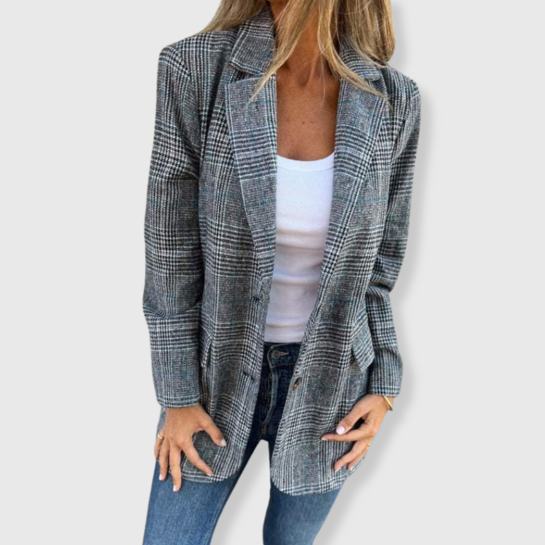 Brenda | Elegant Blazer with Check Pattern