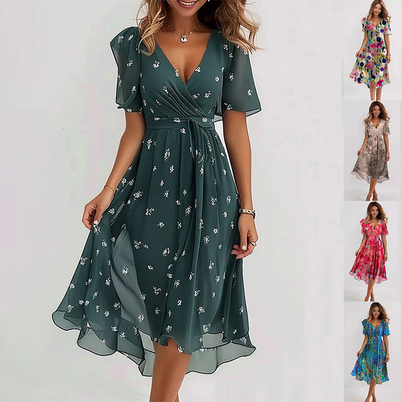 Celeste | Flowy V-Neck Summer Dress