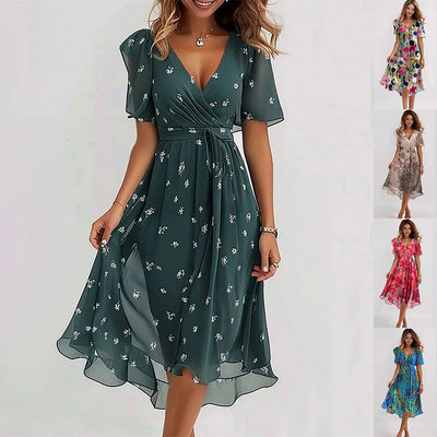 Celeste | Flowy V-Neck Summer Dress