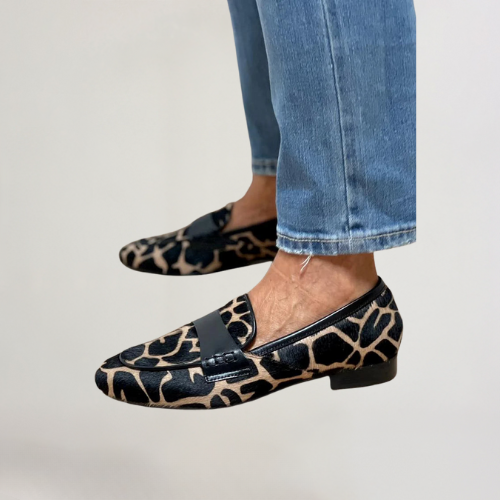 Joosje | Cozy Chic Cow Print Loafers
