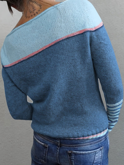 Elara | Striped Long-Sleeve Sweater