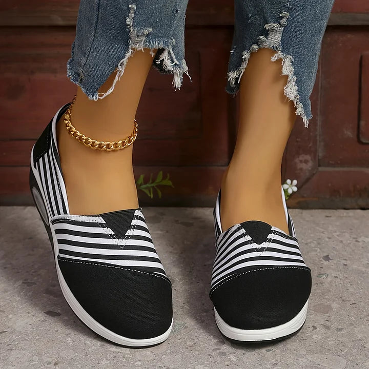 Tasha | Striped Slip-On Sneakers