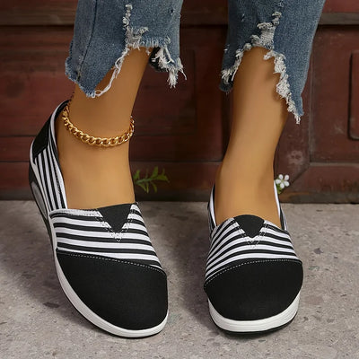 Tasha | Striped Slip-On Sneakers