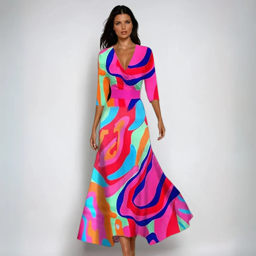 Allegra | Long Floral Wrap Dress
