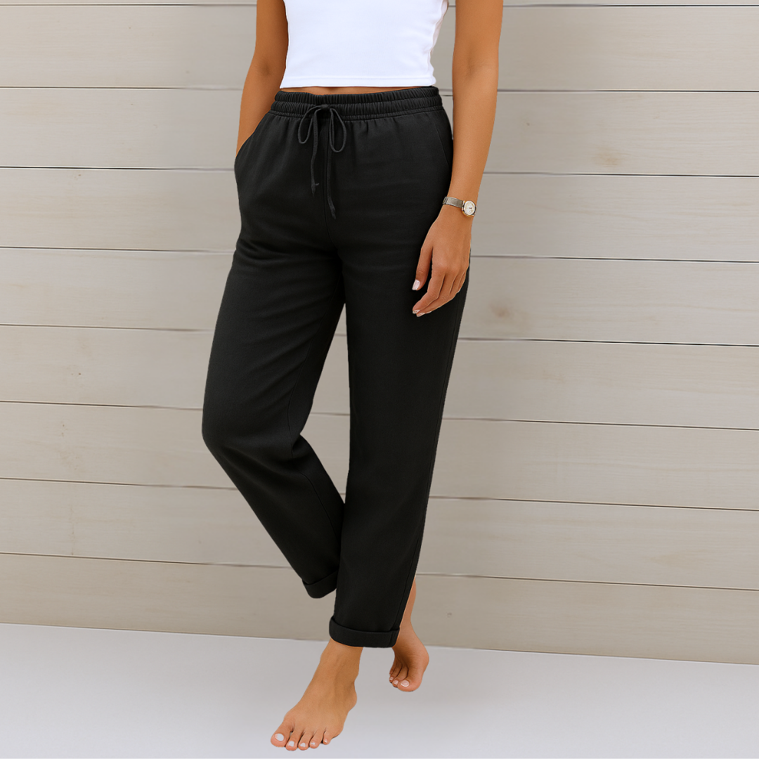 Maylora | Linen-Blend Comfort Pants