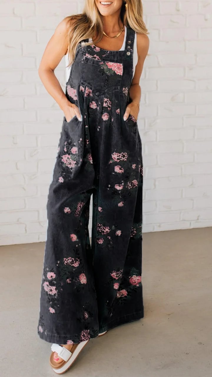Daphne | Printed Summer Dungarees