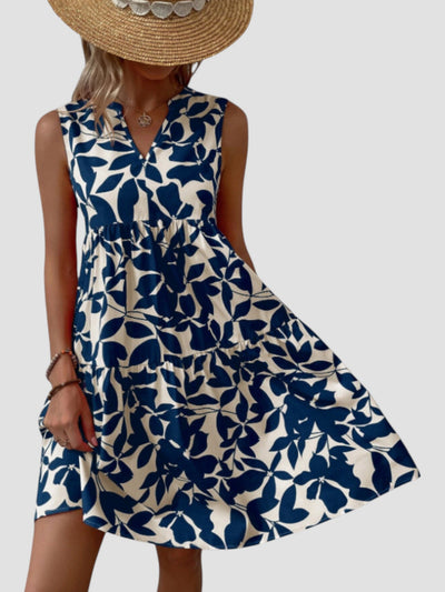 Séraphine | Sleeveless Leaf-Print Dress