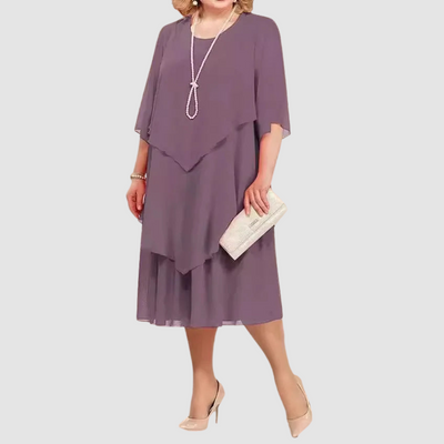 Elene | Comfortable Elegant Chiffon Midi Dress