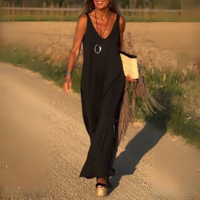 Élyse | Elegant Sleeveless Maxi Dress with V-Neck