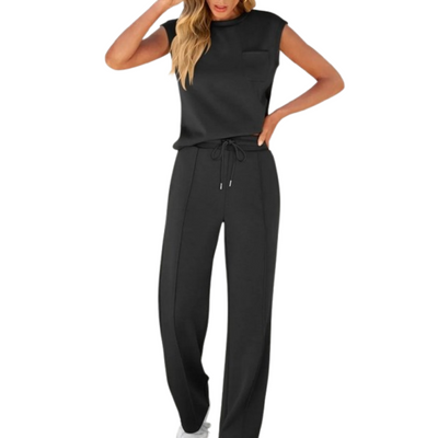 Foria | Sleeveless Drawstring Lounge Set