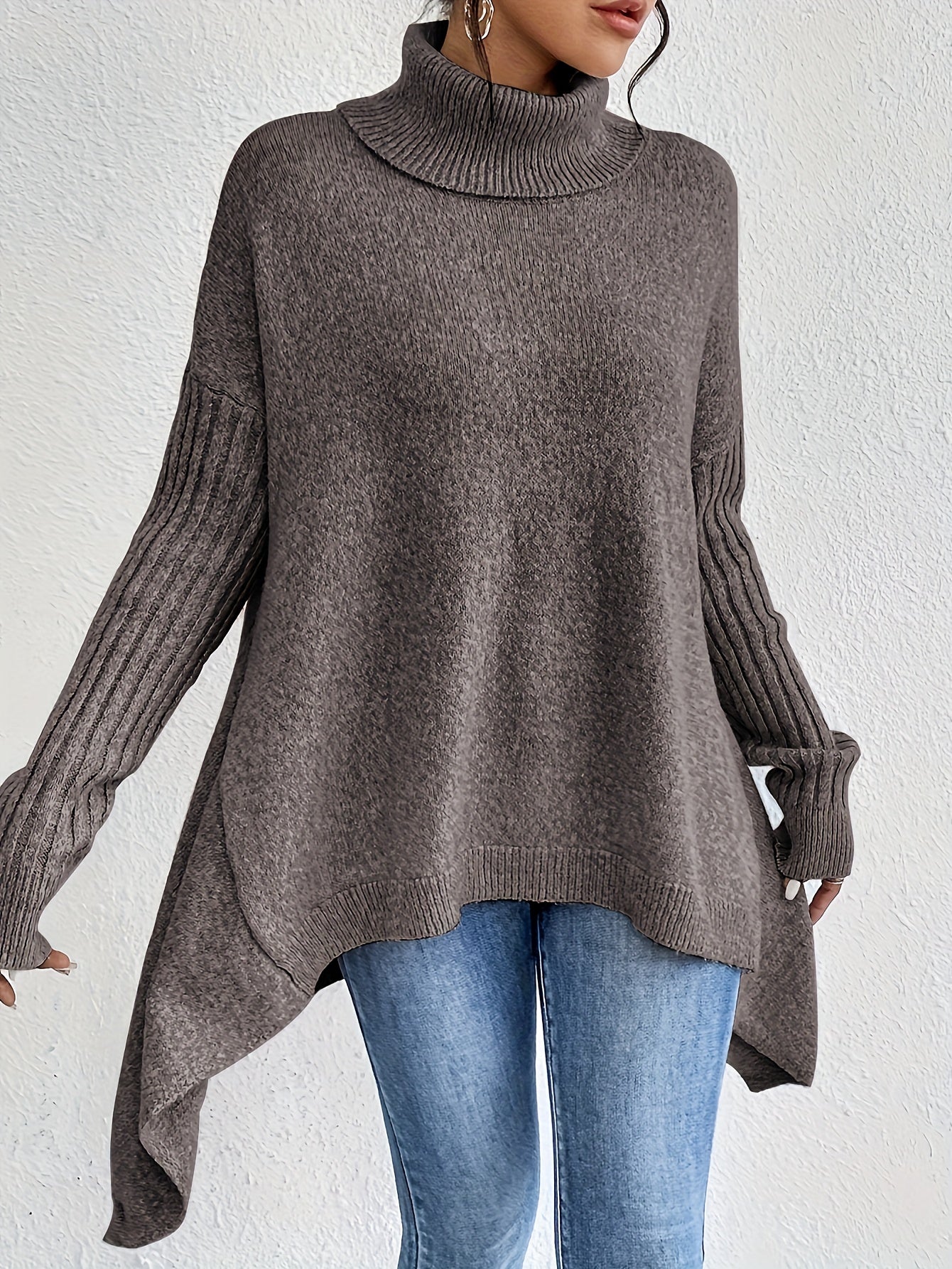 Tahlia | Casual Long Sleeve High Neck Sweater