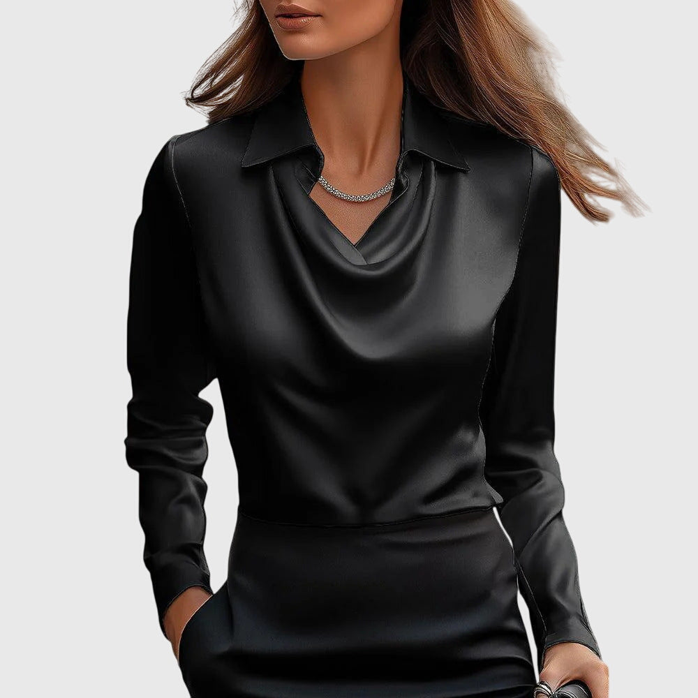 Sylvie | Luxe Pleated Shine Blouse