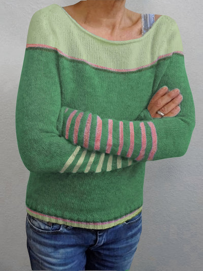 Elara | Striped Long-Sleeve Sweater