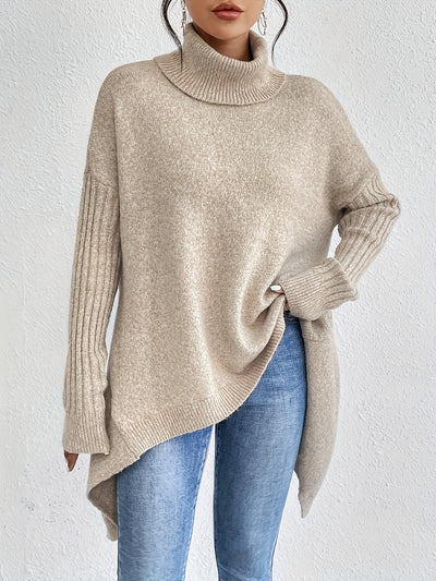 Tahlia | Casual Long Sleeve High Neck Sweater