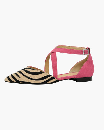 Asilia – Striped sandals with pointed toe
