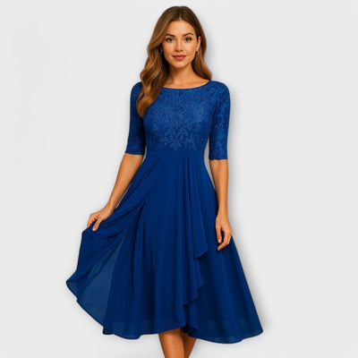 Martyna – Long Dress with Open Back and Natural Style
