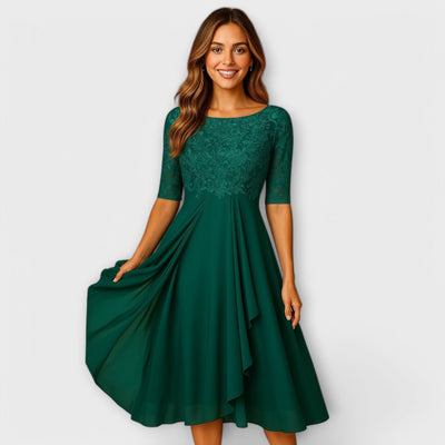 Martyna – Long Dress with Open Back and Natural Style