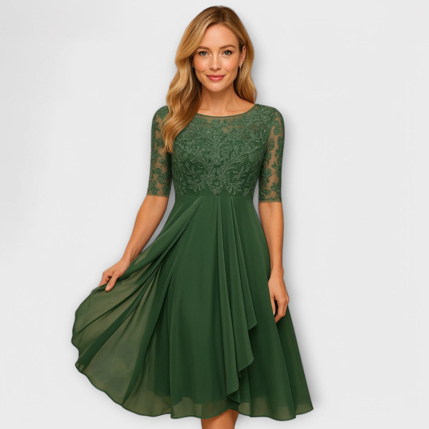 Martyna – Long Dress with Open Back and Natural Style