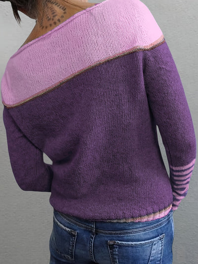 Elara | Striped Long-Sleeve Sweater