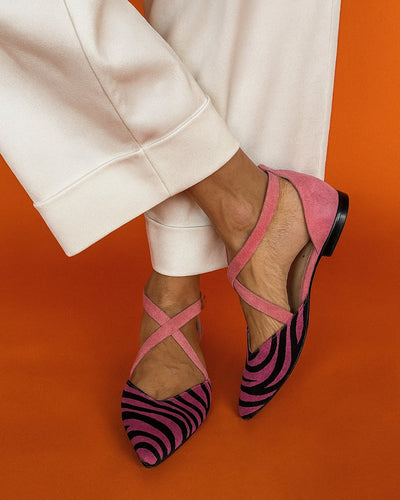 Asilia – Striped sandals with pointed toe