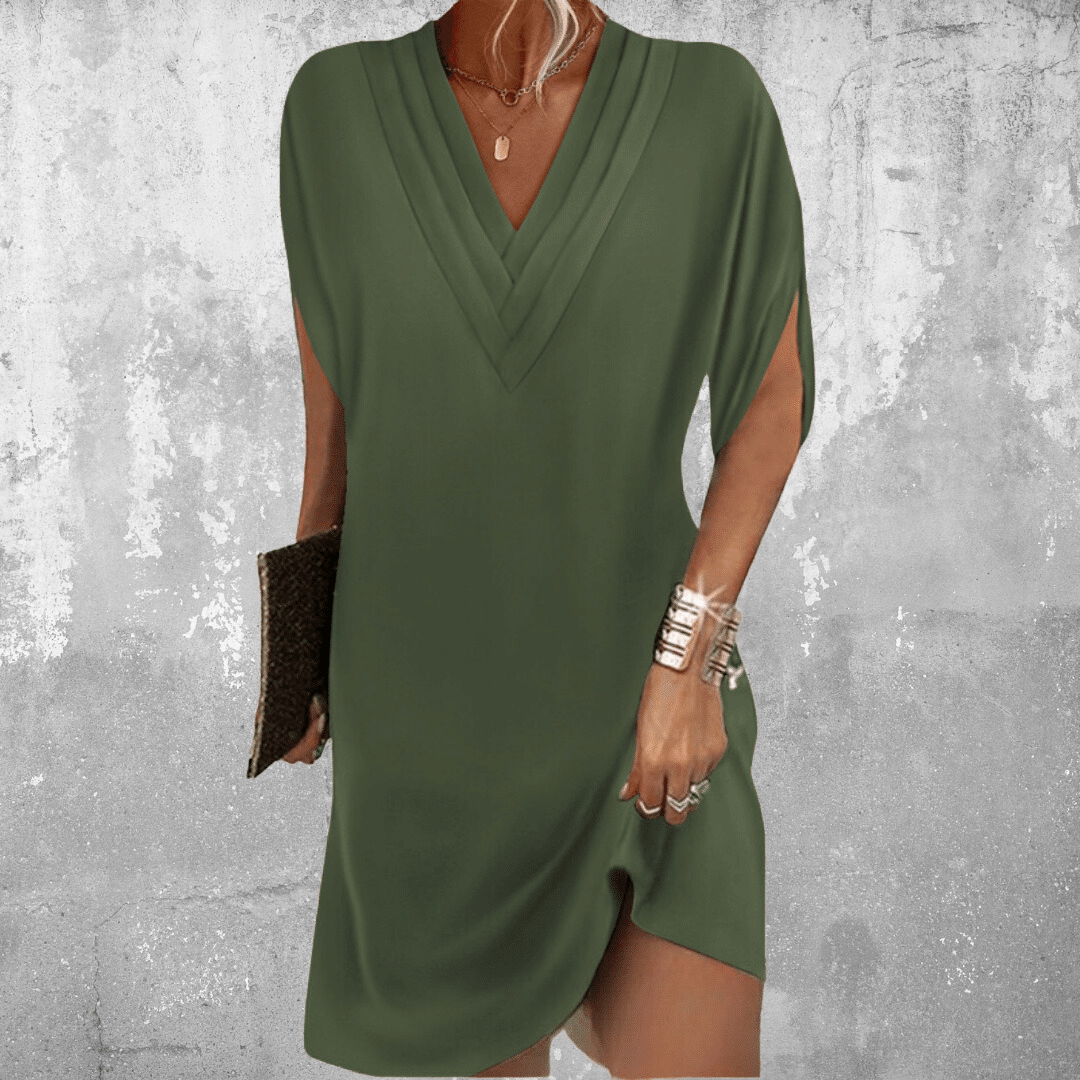 Helena | Flattering V-Neck Dress