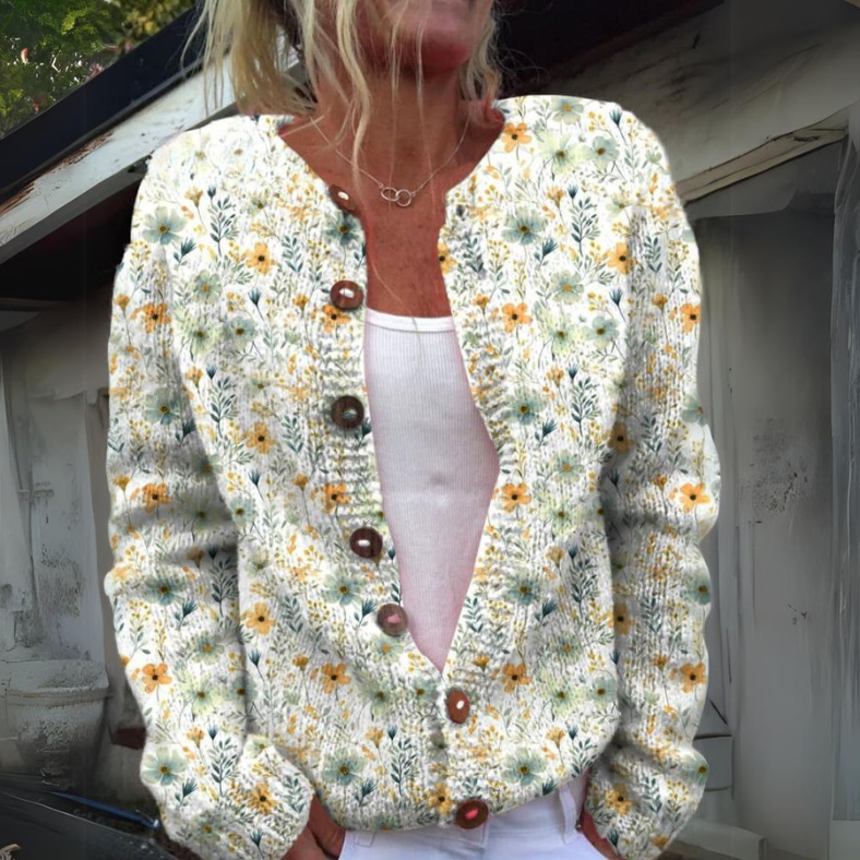 Leilani | Cardigan with Floral Print