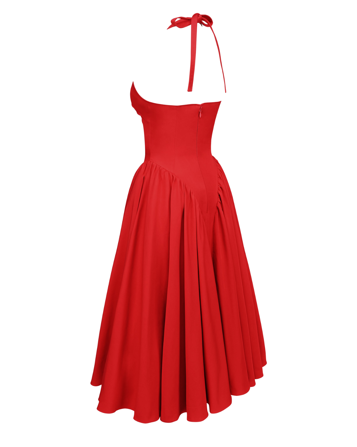 Monroe – Red Midi Dress with Iconic Style