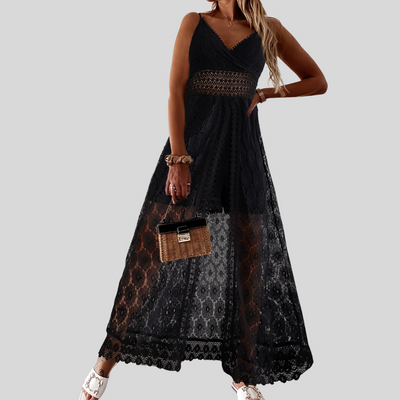 ALINE | Elegant V-Neck Fluid Jumpsuit