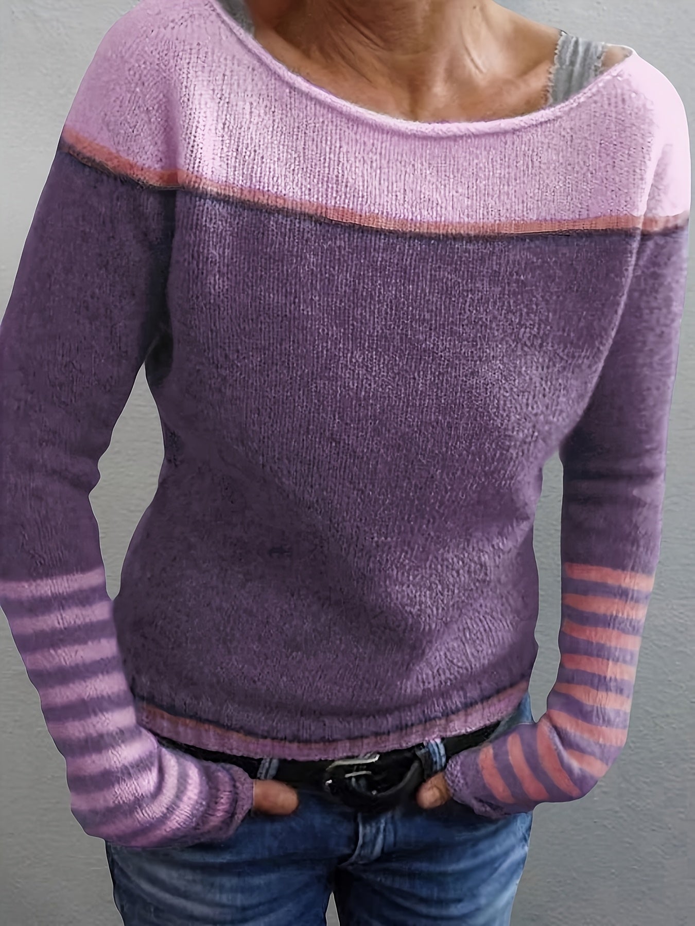 Elara | Striped Long-Sleeve Sweater