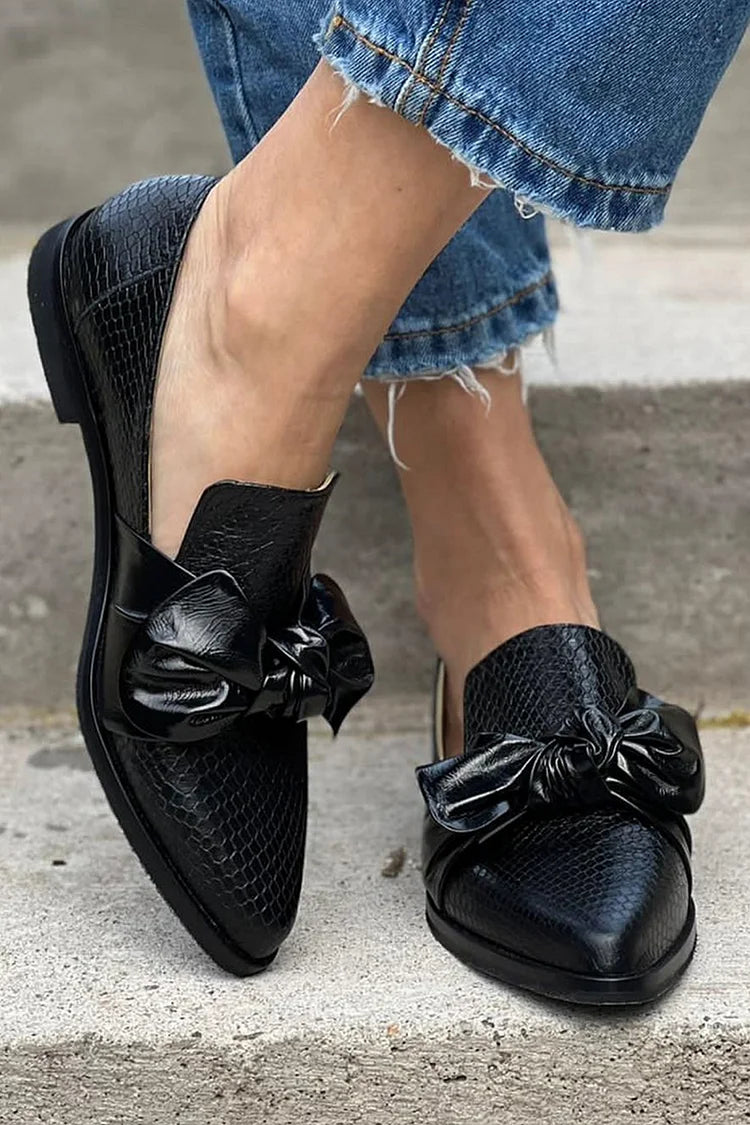 Carine | Elegant Moccasins with Snake Skin Effect Print