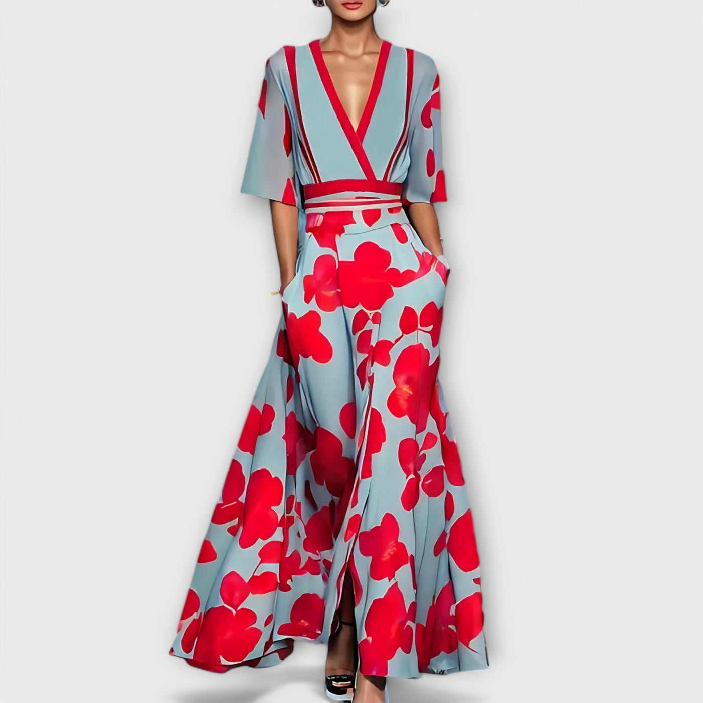Elise - Elegant Floral Shift Dress