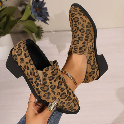 Angélique | Round Toe Loafers with Wide Heel